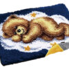 L44 Latch Hook Kit Karpet Rajut Teddy Bear 50X40 cm