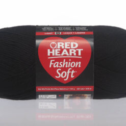 Benang Rajut Red Heart Fashion Soft - Black