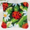 L133 Latch Hook Kit Sarung Bantal Rajut Ladybugs 40x40 cm