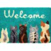 L154 Print 50x38 cm Latch Hook Kit Karpet Rajut Five Kitty