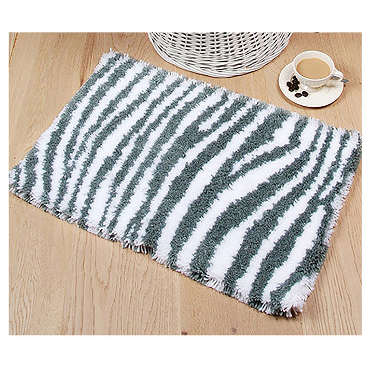 L211 Print 50x38cm Latch Hook Kit Karpet Rajut Zebra