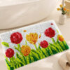 L219 Print 52x38cm Latch Hook Kit Karpet Rajut Tulip