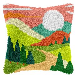 L231 Print 43x43cm Latch Hook Kit Sarung Bantal Rajut Panorama