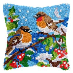 L236 Print 43x43cm Latch Hook Kit Sarung Bantal Rajut Robin