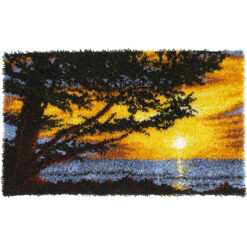 L60 Latch Hook Kit Karpet Rajut Sunset 100x60 cm