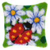 L66 Latch Hook Kit Sarung Bantal Rajut Lady Bug 43x43 cm
