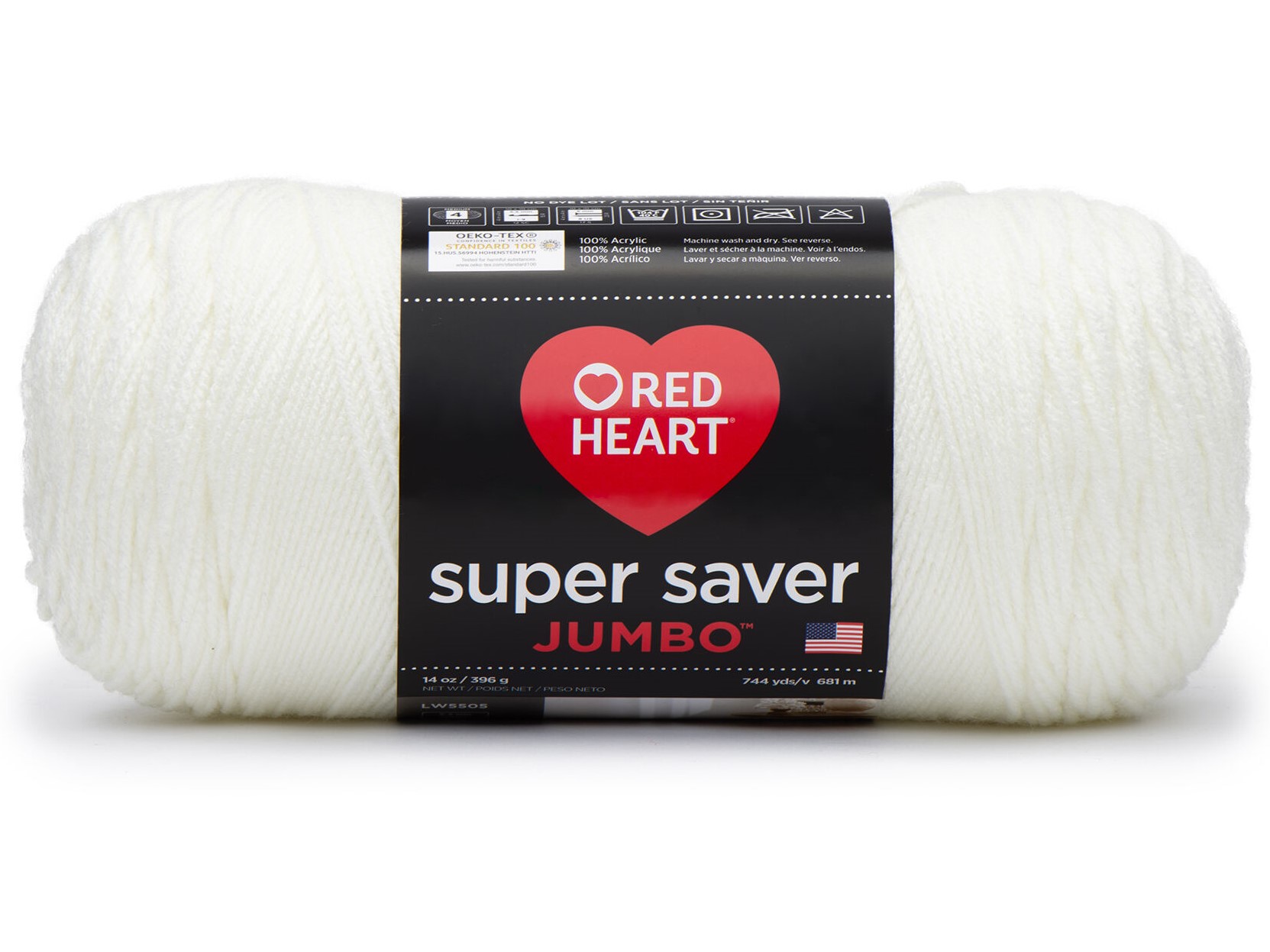  Benang  Rajut  Red Heart Super Saver Jumbo Soft White 