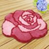 L72 Latch Hook Kit Karpet Rajut Mawar Pink 50x42 cm