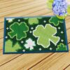 L76 Latch Hook Kit Karpet Rajut Bunga Clover 50x30 cm