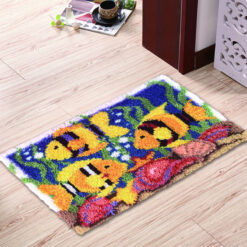L89 Latch Hook Kit Karpet Rajut Ikan Akuarium 60x40 cm