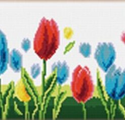 L91 Latch Hook Kit Karpet Rajut Tulip Warna Besar 162x50 cm