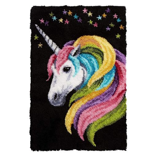 L116 Print 50×38 cm Latch Hook Kit Karpet Rajut Unicorn 1