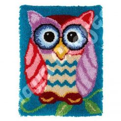 L148 Print 50x38 cm Latch Hook Kit Karpet Rajut Owl