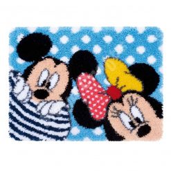 L155 Print 50x38 cm Latch Hook Kit Karpet Rajut Mickey Mini