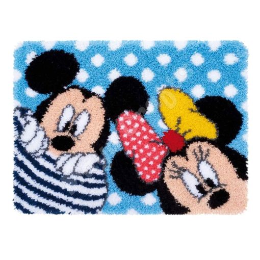 L155 Print 50×38 cm Latch Hook Kit Karpet Rajut Mickey Mini 1